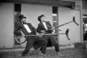 Entertainers with their unicycles - Tallahassee, Florida.