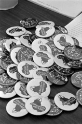 Abolish Apartheid buttons - Tallahassee, Florida.