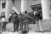 Anti-Apartheid rally at the old Capitol - Tallahassee, Florida.