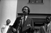 Anti-Apartheid rally at the old Capitol - Tallahassee, Florida.