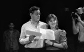 Raul Julia with a young actress - Tallahassee, Florida.