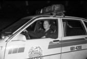 Jennifer Smith policewoman in her police car - Tallahassee, Florida.