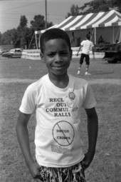 Boy wears a anti-drug t-shirt - Tallahassee, Florida.