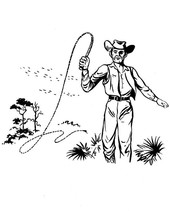 Sketch of a "whip cracker" by Bill Simpson