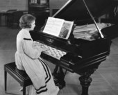 Suzette Cason playing a Janko piano, built by Steinway & Sons, at the Stephen Foster Center - White Springs, Florida