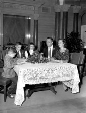 Sterrett family at the Stephen Foster Center during Christmas program - White Springs, Florida