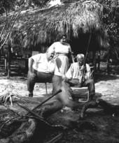 Billy Bowlegs III sitting with Albert DeVane and Mrs. DeVane