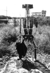 Welded sculpture made by Stanley Papio on display at his museum in Key Largo, Florida.