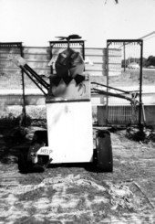 Welded sculpture made by Stanley Papio on display at his museum in Key Largo, Florida.