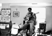 One man band Abner Jay at the Stephen Foster Center in White Springs, Florida.