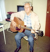 Portrait of Lake Hamilton guitar player Willie Harrod.