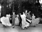 Parris Island Promenaders, from Beaufort, S.C., dancing at the Florida Folk Festival in White Springs, Florida.