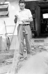 George Saunders making a net- Dunedin, Florida