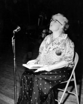 Thelma Boltin telling a "Jack Tale" at the 1954 Florida Folk Festival - White Springs, Florida