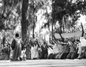 African American chorus or choir performing