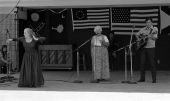Performers on stage at the 1982 Florida Folk Festival in White Springs.