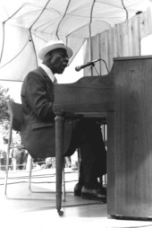 African Amerian pianist performing at the Festival of American Folklife- Washington, D.C.