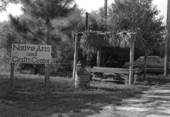Seminole Indian chickee set up for arts and crafts - Immokalee, Florida