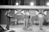 Skip Johns and The Travelers performing bluegrass music at the 1983 Florida Folk Festival - White Springs, Florida