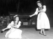 Chinese students from University of Florida performing a folk dance- White Springs, Florida