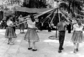 Madison Elementary School students "winding the maypole"- White Springs, Florida