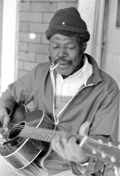 Albert "Buck" Thompson playing blues guitar - Hastings, Florida.