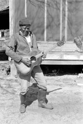 Albert "Buck" Thompson playing blues guitar - Hastings, Florida.