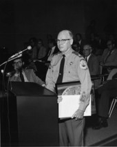 Florida Park Service park ranger and manager Carlos Maxwell being honored by the Florida Cabinet upon his retirement - Tallahassee, Florida.