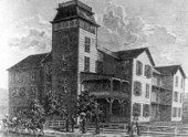 Pen sketch of the Palmetto Hotel - Tampa, Florida.