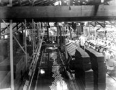 Interior of Robert Brothers, Inc., canning plant