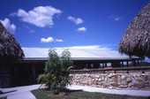 View of building for the Billie Swamp Safari at the Big Cypress Seminole Indian Reservation in Clewiston, Florida.