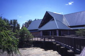 View of the Ah-Tah-Thi-Ki Museum at the Big Cypress Seminole Indian Reservation in Clewiston, Florida.