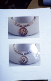 Photographs showing necklaces made by Armenian jeweler Setrag Kalandjian in Coral Springs, Florida.
