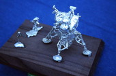 Solder sculpture of the moon landing by Charles B. Mars - Titusville, Florida.
