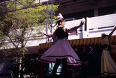 View of dancers performing during a Chinese New Year celebration in Miami, Florida.