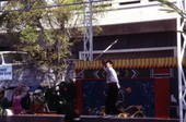 View showing a performer at a Chinese New Year celebration in Miami, Florida.