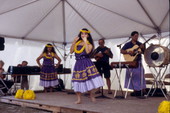 Hawaiian dancer, Kaleinani Ohumukini with James Buchin and Henry Ohumukini - White Springs, Florida.