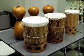 Drums made by Henry Ohumukini - Celebration, Florida.
