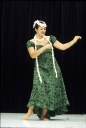 Female hula dancer - Celebration, Florida.