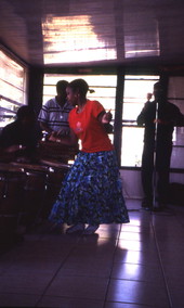 Puerto Rican group performing plena and bomba dances in Orlando, Florida.