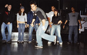 Breakdancer on the floor at Club Downunder on the FSU campus in Tallahassee, Florida.