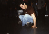 Breakdancer on the floor at Club Downunder on the FSU campus in Tallahassee, Florida.