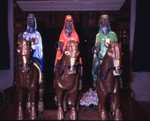 Carved items depicting the Three Wise Men or Kings.