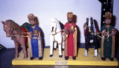 Carved items depicting the Three Kings or Wise Men.
