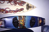 Close-up view of surfboards in Kissimmee, Florida.