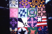 View of a quilt on display in Eatonville, Florida.