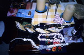 Hawaiian necklaces and leis made by Angel Paat in Orlando, Florida.