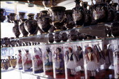 Dolls and pottery in a gift shop - Tarpon Springs, Florida.