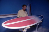 Pat Madden making a surfboard - Saint Augustine, Florida.