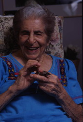 Lillian Shoucair tatting - Titusville, Florida.
